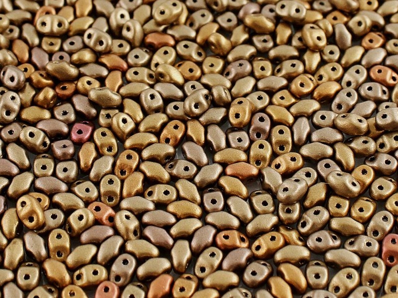 MiniDuo Beads, Matte Metallic Gold Iris, MSD0003-01610, 8 grams